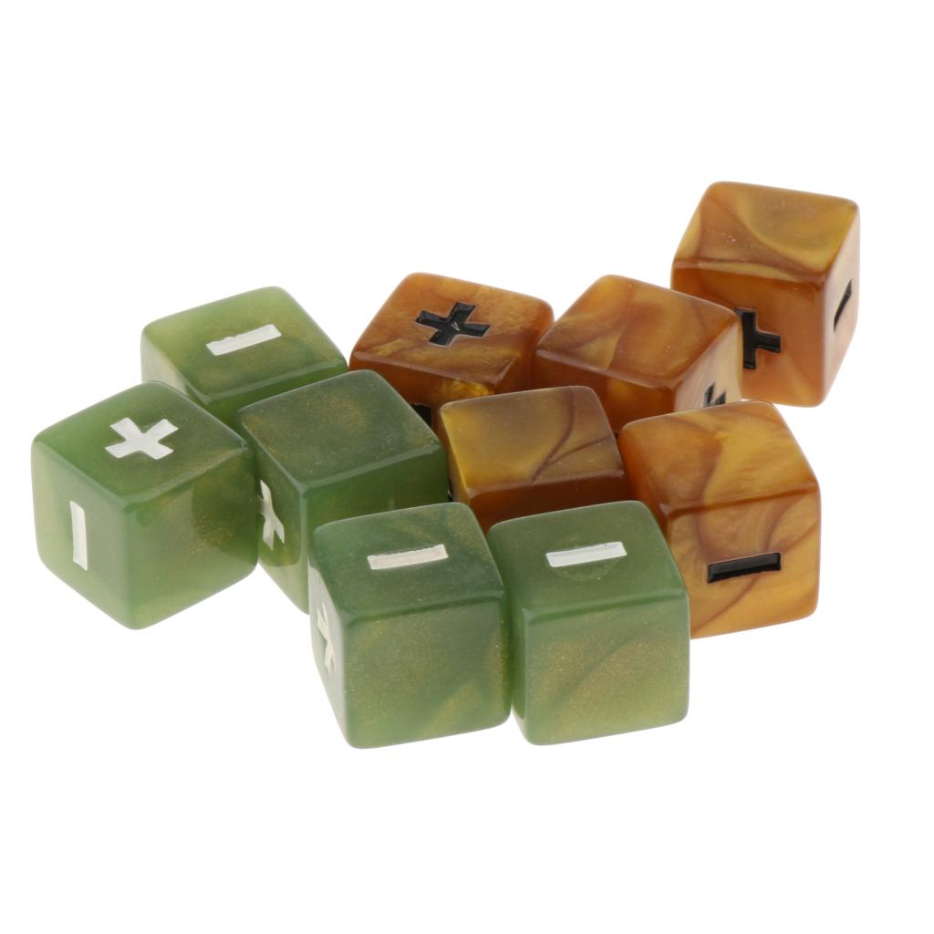 10pcs/pack 6 Sided Maths Dices Role Playing Game Polyhedral Dice