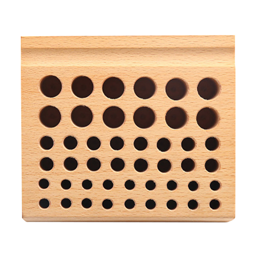 Wood Watch Repair Tool Holder 7mm 9mm 15mm 46 Holes Multi-size Organizer