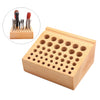 Wood Watch Repair Tool Holder 7mm 9mm 15mm 46 Holes Multi-size Organizer