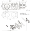 Car Motorcycle Dual USB Charger Socket Panel for 12-24V Boat Marine ATV RV