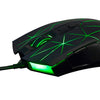 LED Lights Gaming Mouse Optical USB Wired Programmable for PC Crack Black