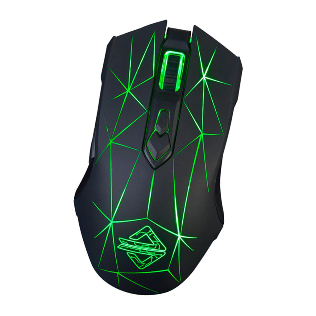 LED Lights Gaming Mouse Optical USB Wired Programmable for PC Crack Black