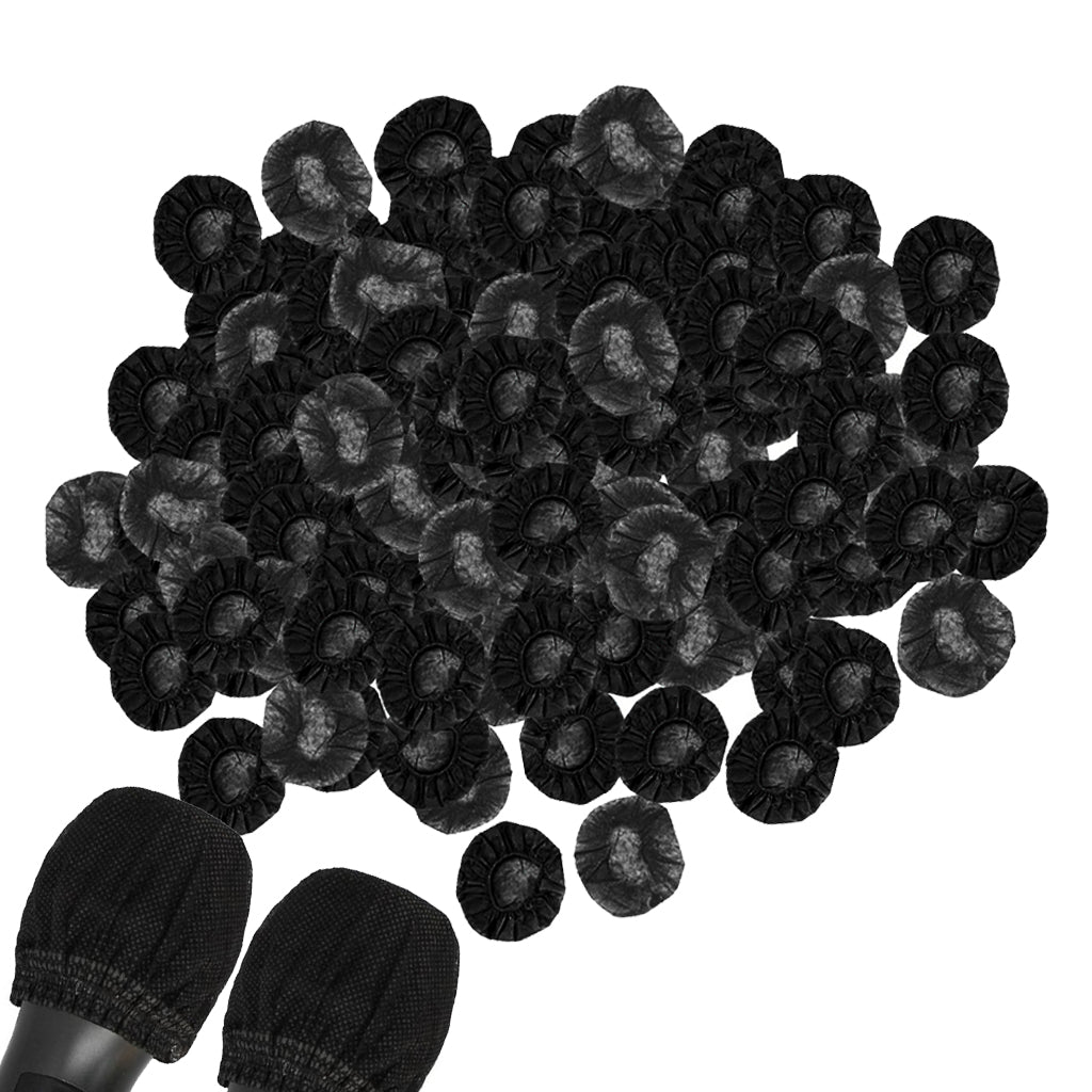 200/Pack Disposable Microphone Cover Handheld Mic Covers Black