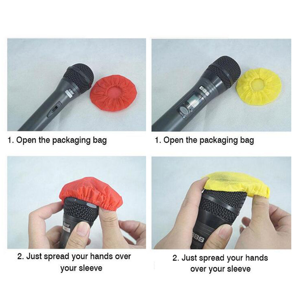 200/Pack Disposable Microphone Cover Handheld Mic Covers Blue