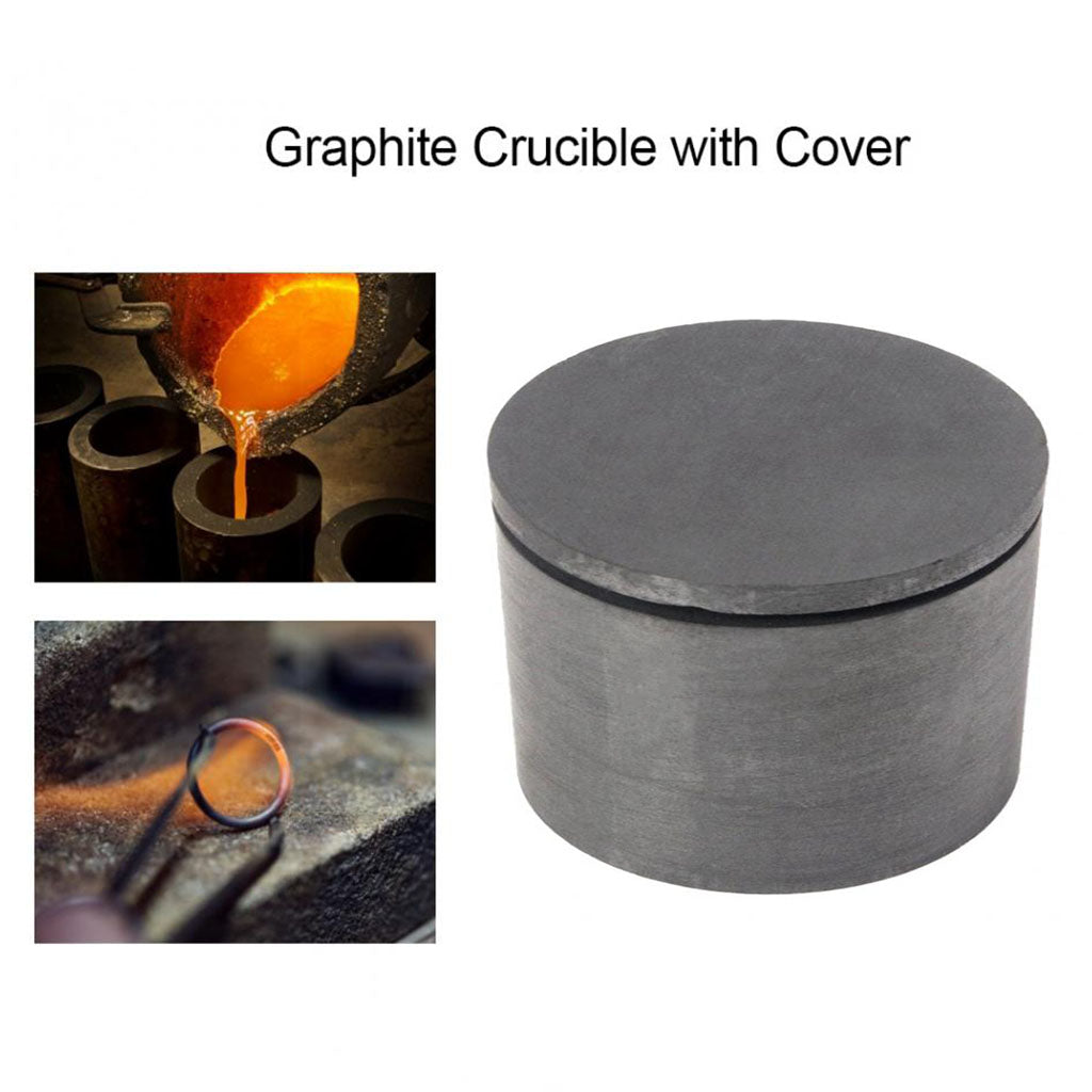 Pure Graphite Crucible Cup Propane Torch Melting Gold Silver DxH 50x50mm