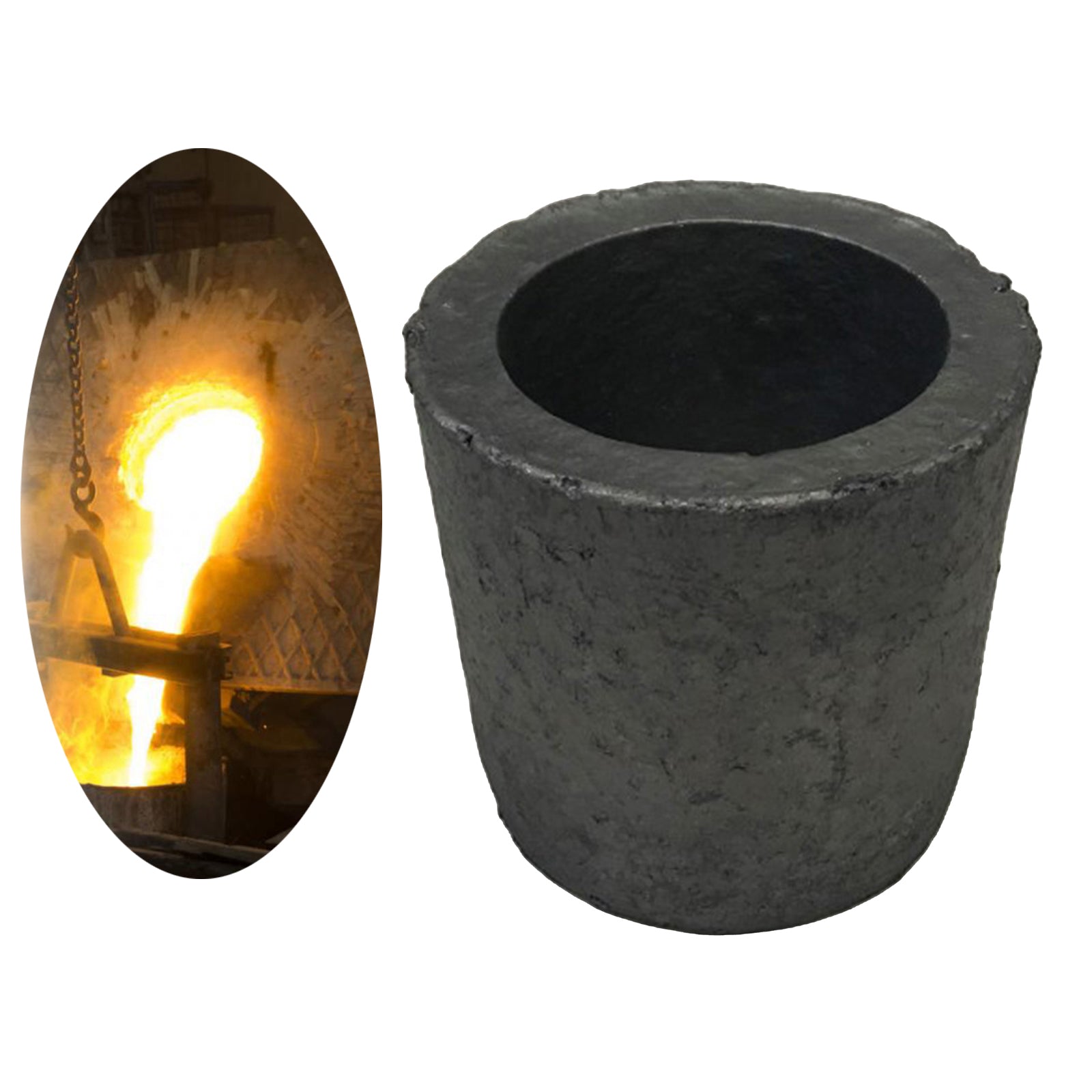 Graphite Torch Mini Crucible for Melting Casting Refining DiaxH 78x80mm