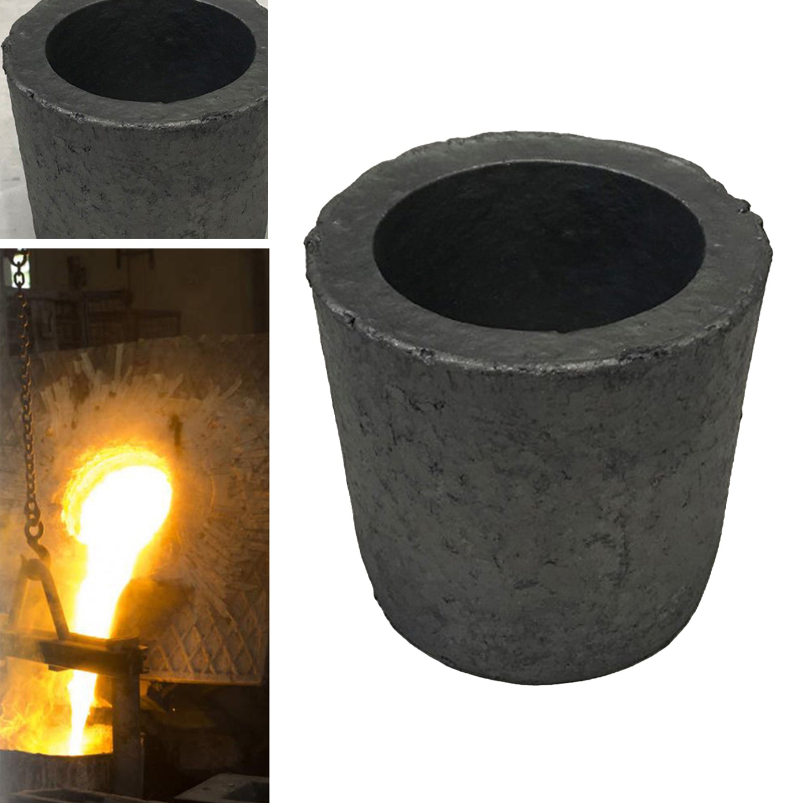 Graphite Torch Mini Crucible for Melting Casting Refining DiaxH 78x80mm