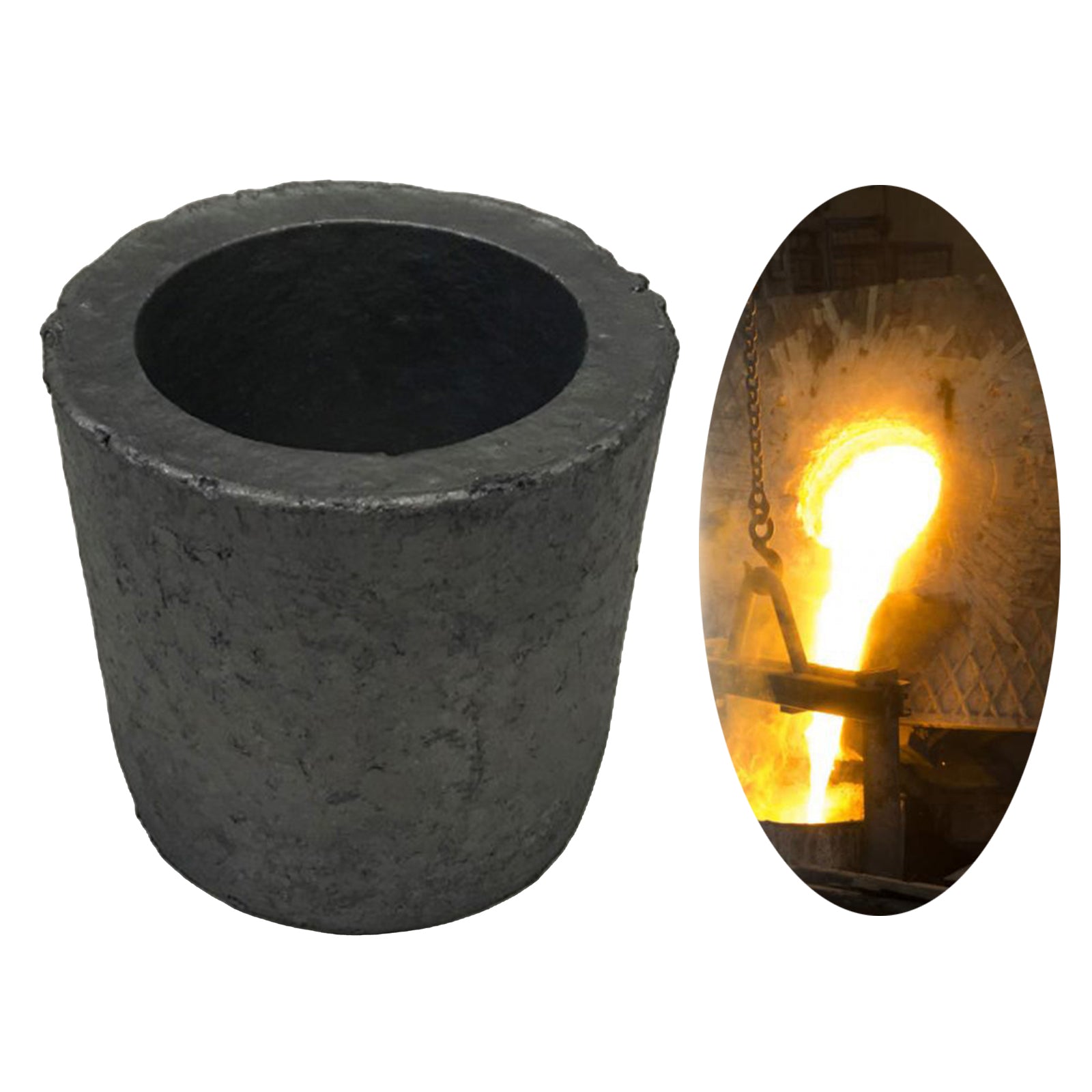 Graphite Torch Mini Crucible for Melting Casting Refining DiaxH 78x80mm