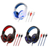 3.5mm Wired Game Gaming Headphones Earphones with Mic LED Light  black red