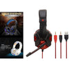 3.5mm Wired Game Gaming Headphones Earphones with Mic LED Light  black red