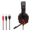 3.5mm Wired Game Gaming Headphones Earphones with Mic LED Light  black red