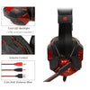 3.5mm Wired Game Gaming Headphones Earphones with Mic LED Light  black red