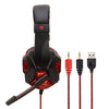 3.5mm Wired Game Gaming Headphones Earphones with Mic LED Light  black red