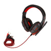 3.5mm Wired Game Gaming Headphones Earphones with Mic LED Light  black red