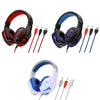 3.5mm Wired Game Gaming Headphones Earphones with Mic LED Light  black red