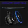 3.5mm Wired Game Gaming Headphones Earphones with Mic LED Light  white blue