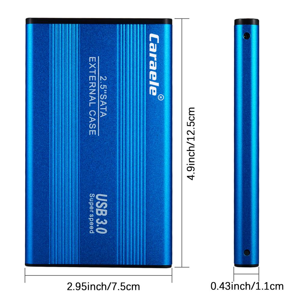 Portable High Speed USB 3.0 External Hard Disk Drive Blue 500GB