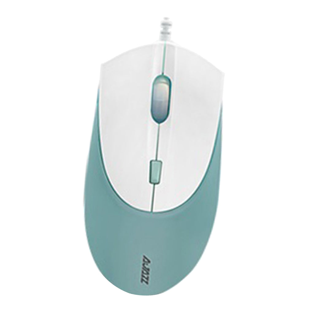 Wired Gaming Mouse 2400DPI Adjustable Optical Computer Mice for Office Green