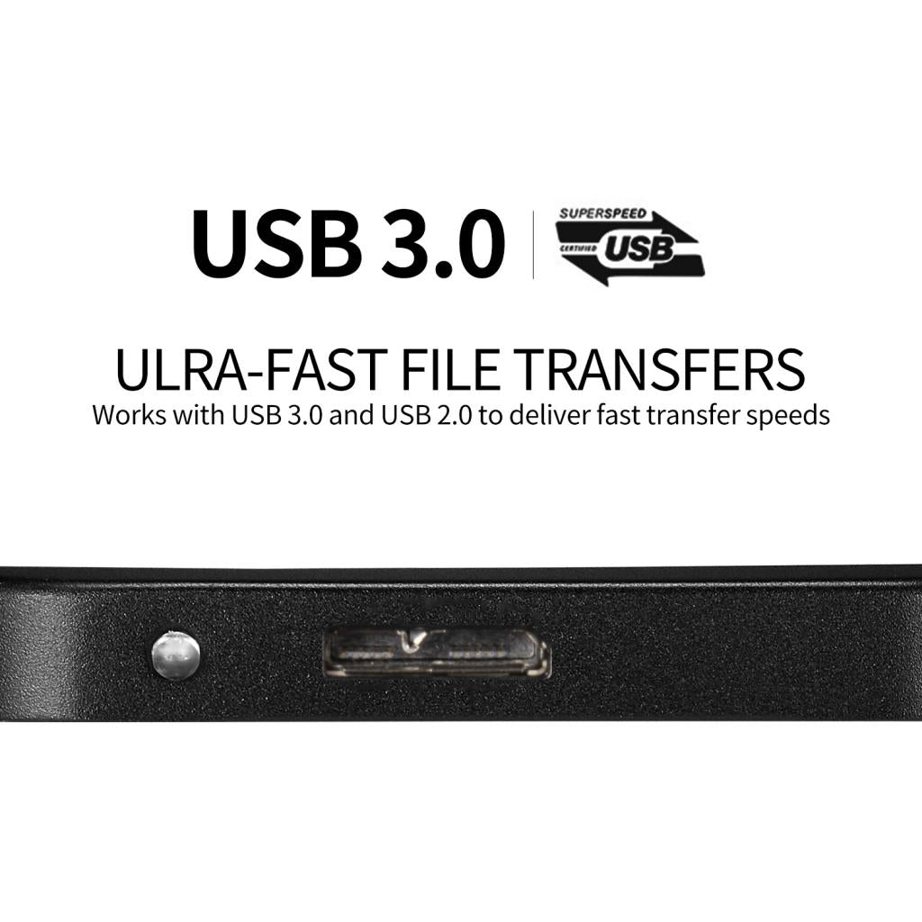 Portable High Speed USB 3.0 Mobile Hard Disk Storage Black 500GB