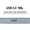 Portable High Speed USB3.0 External Hard Disk Drive Blue 1TB