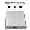 Portable High Speed USB3.0 External Hard Disk Drive Silver 1TB