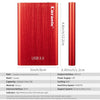 Portable High Speed USB3.0 External Hard Disk Drive Red 500GB