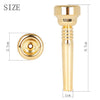 Trumpet Mouthpiece, 17C Gold Plated Brass Trumpet Mouthpiece