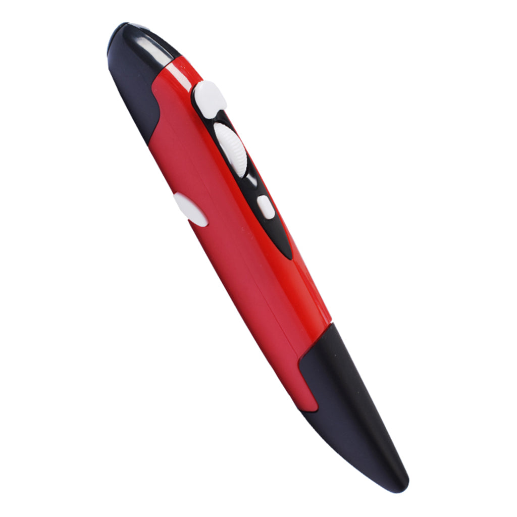 Wireless Mini 2.4Ghz Pen Mouse Optical Usb Pocket Drawing Write Laptop Red