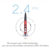 Wireless Mini 2.4Ghz Pen Mouse Optical Usb Pocket Drawing Write Laptop Red