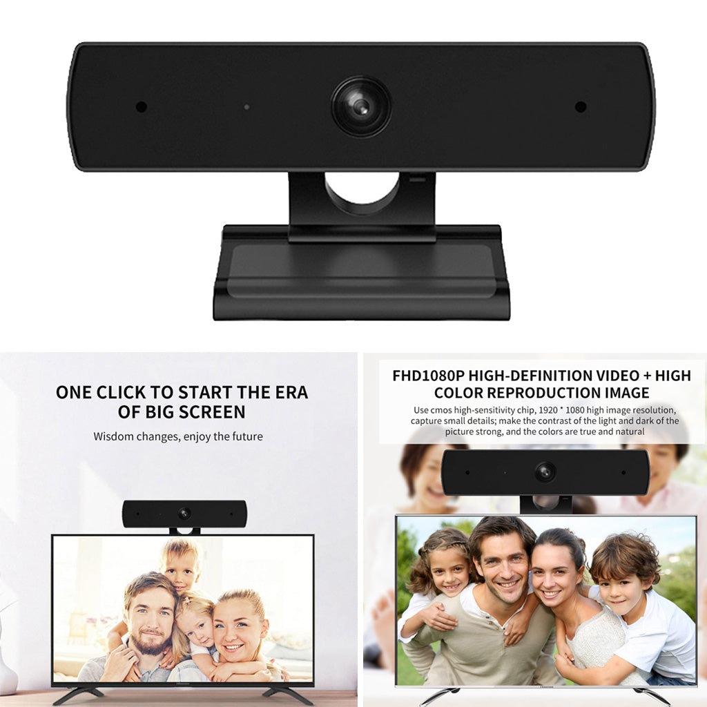 1080P Webcam with Microphone Full HD Computer Webcam Wide View Angle