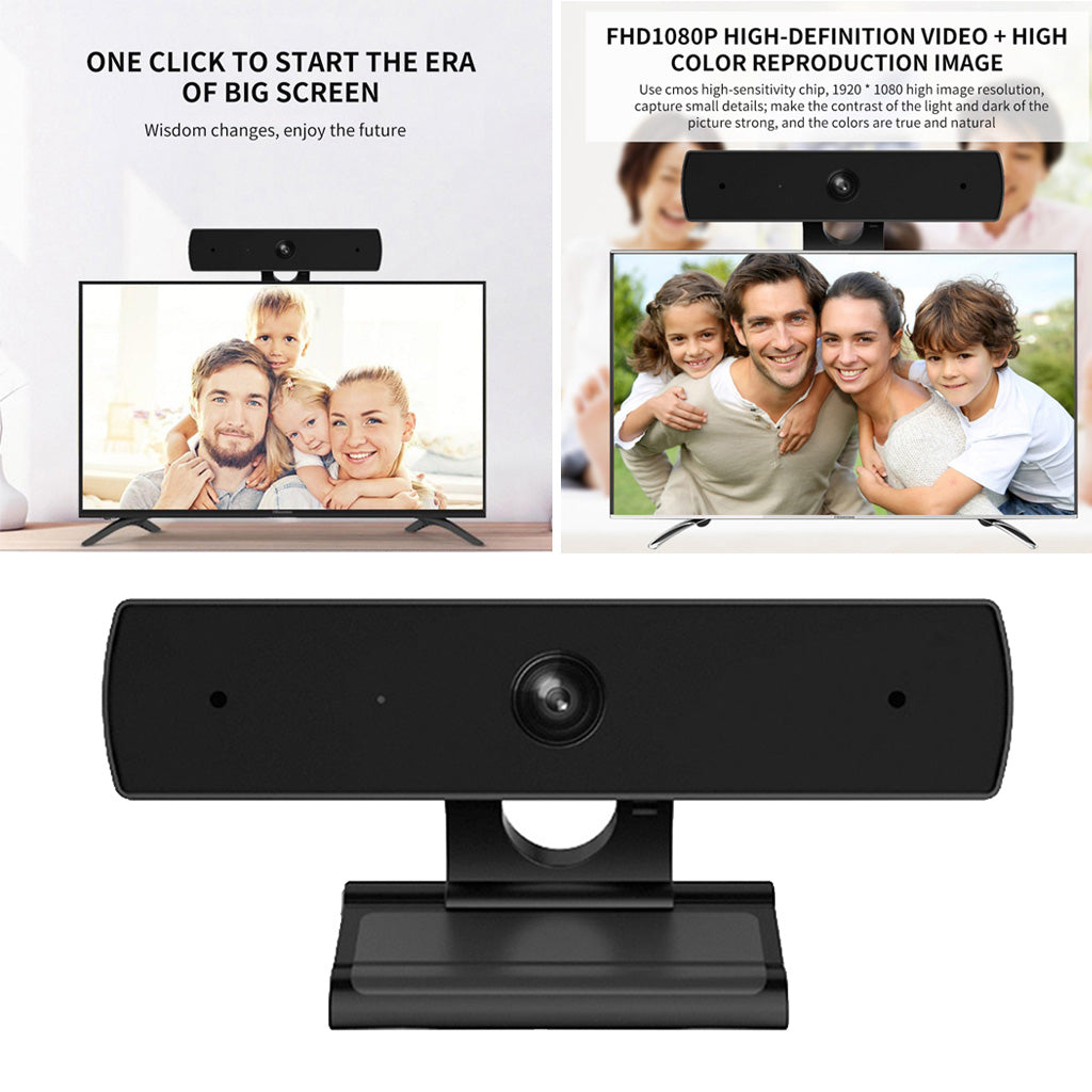 1080P Webcam with Microphone Full HD Computer Webcam Wide View Angle