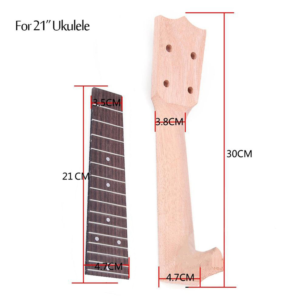 Ukulele Neck and Fingerboard for Concert 21 23 26 Inch Ukulele Parts 21 inch