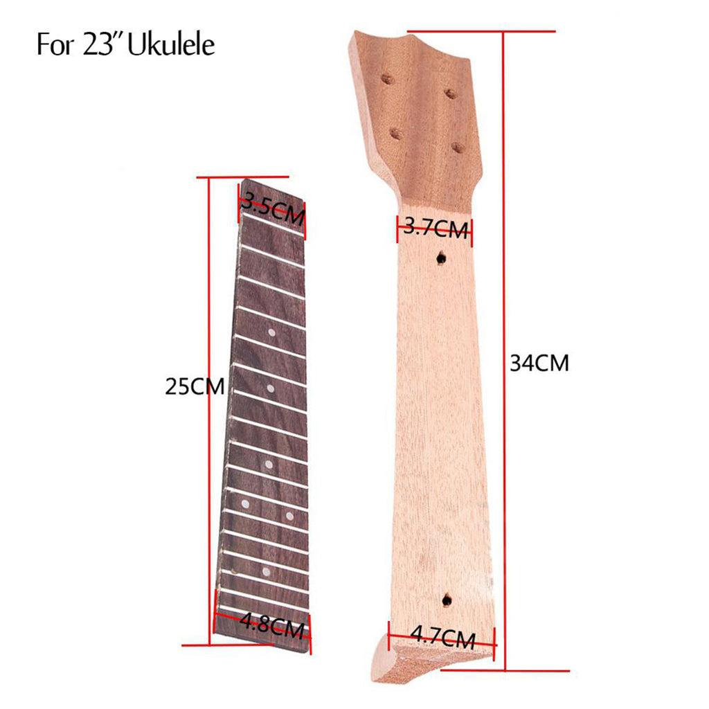 Ukulele Neck and Fingerboard for Concert 21 23 26 Inch Ukulele Parts 23 inch