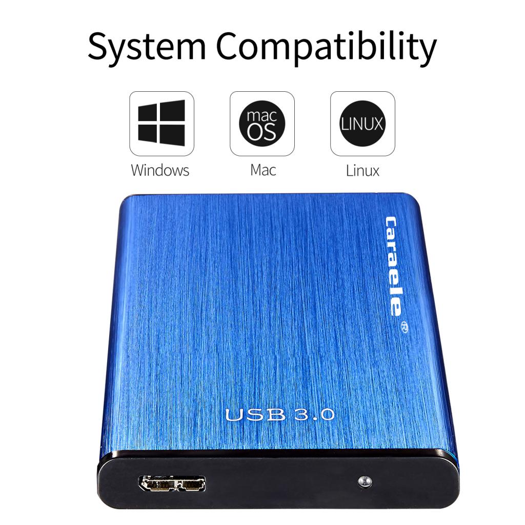 New Portable HDD External Hard Drive Disk USB 3.0 for PC Laptop Blue 500GB