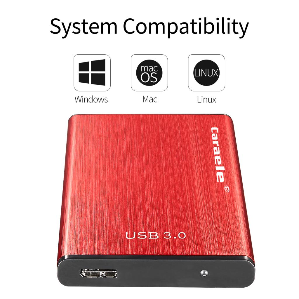 New Portable HDD External Hard Drive Disk USB 3.0 for PC Laptop Red 500GB