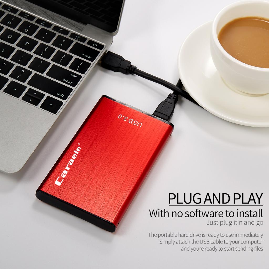 New Portable HDD External Hard Drive Disk USB 3.0 for PC Laptop Red 500GB