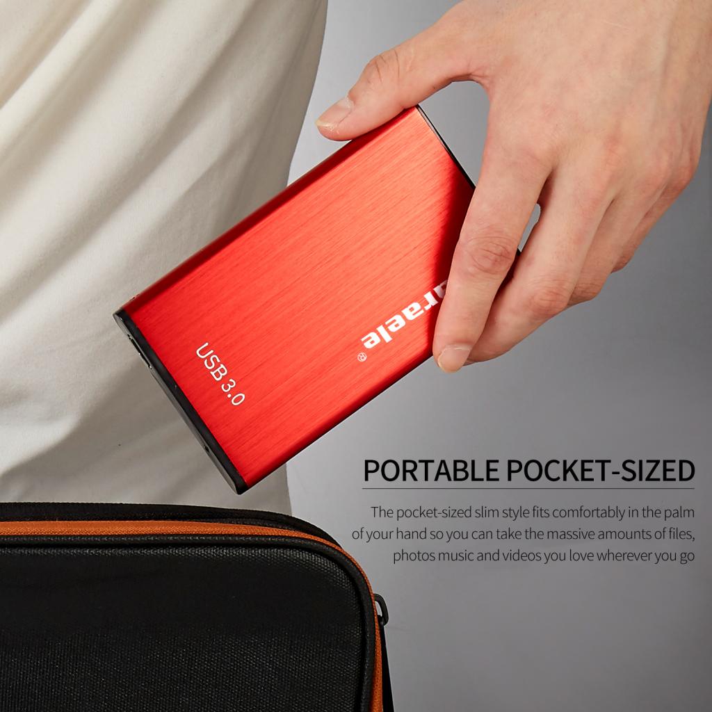 New Portable HDD External Hard Drive Disk USB 3.0 for PC Laptop Red 500GB