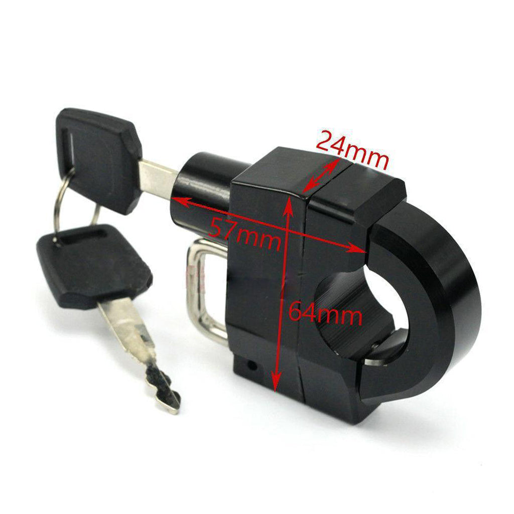 Motorcycle Helmet Lock Security Padlock 7/8" 22-26mm Handlebar w/ Keys