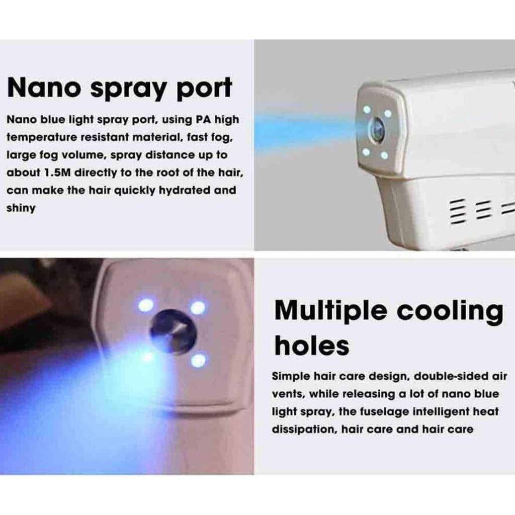 Handheld Nano Sanitizer Sprayer Disinfectant Fog Machine Blue Light