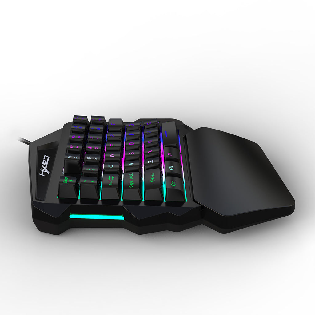 One Handed Gaming Keyboard 35 Keys Wired Backlit Mini Keypad