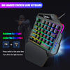 One Handed Gaming Keyboard 35 Keys Wired Backlit Mini Keypad