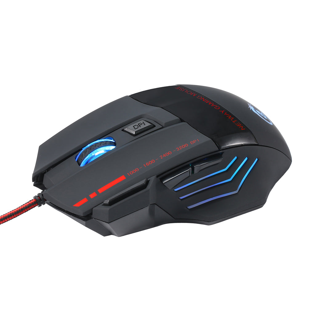 Mini One-Handed Gaming Keyboard Mouse Combo USB Wired Game 35 Keys Accessory V100+A907