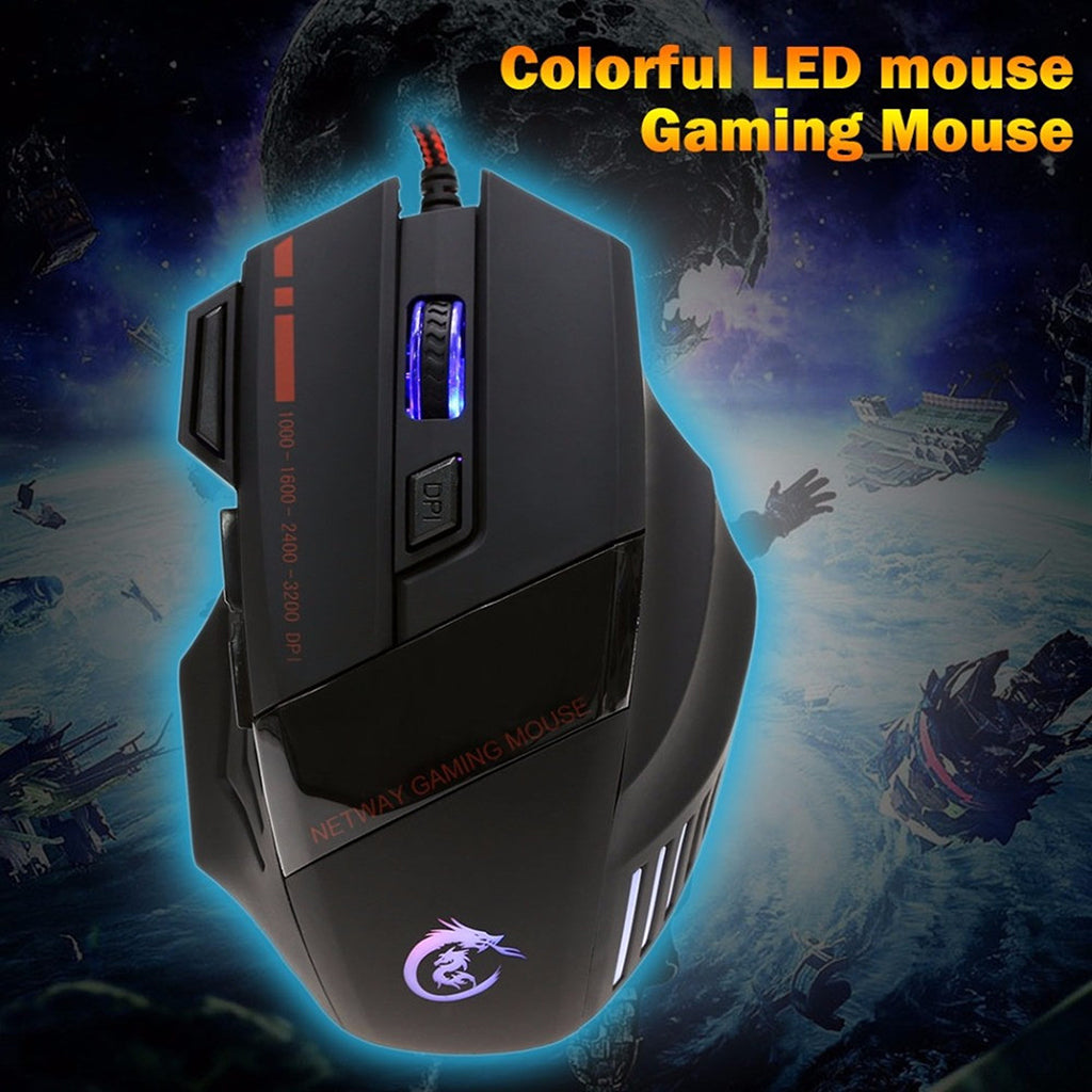 Mini One-Handed Gaming Keyboard Mouse Combo USB Wired Game 35 Keys Accessory V100+A907