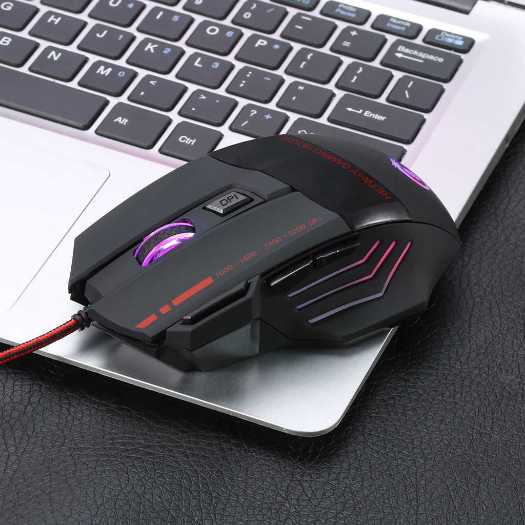 Mini One-Handed Gaming Keyboard Mouse Combo USB Wired Game 35 Keys Accessory V100+A907