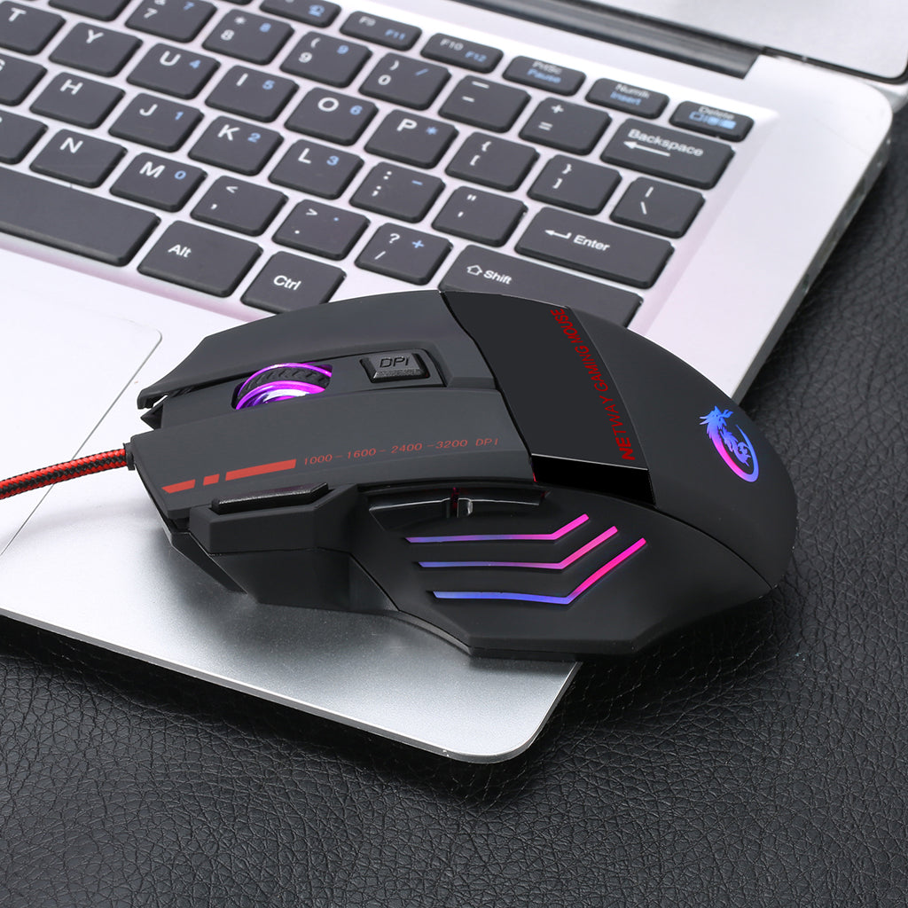 Mini One-Handed Gaming Keyboard Mouse Combo USB Wired Game 35 Keys Accessory V100+A907