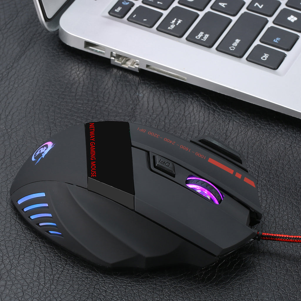 Mini One-Handed Gaming Keyboard Mouse Combo USB Wired Game 35 Keys Accessory V100+A907