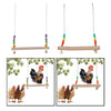 Large Birds Wooden Stand Perch Chicken Swing for Small Medium Large Birds A