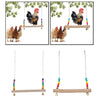 Large Birds Wooden Stand Perch Chicken Swing for Small Medium Large Birds A