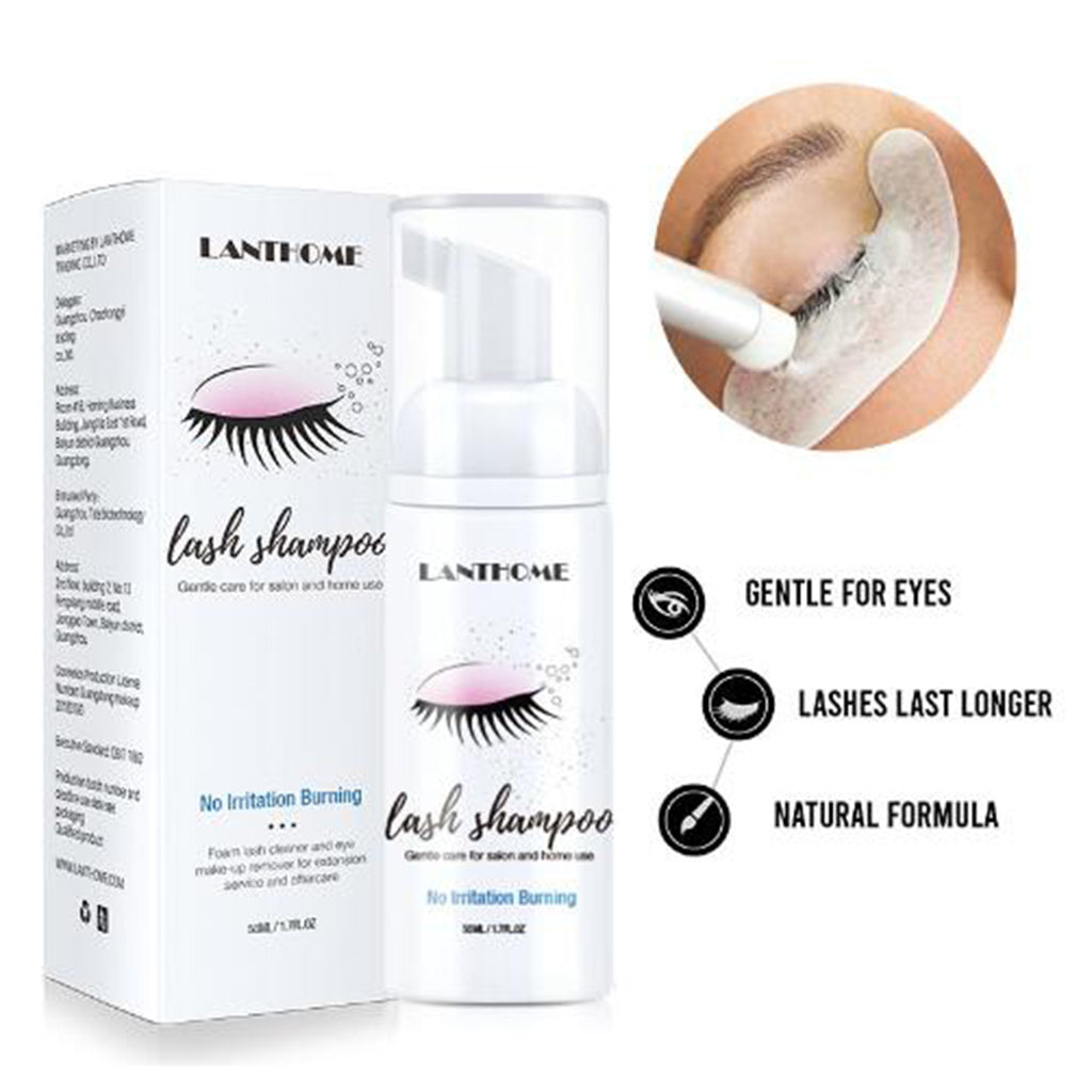 Eyelash Extension Shampoo 50ml Lash Foam Foaming Cleanser for Salon Home