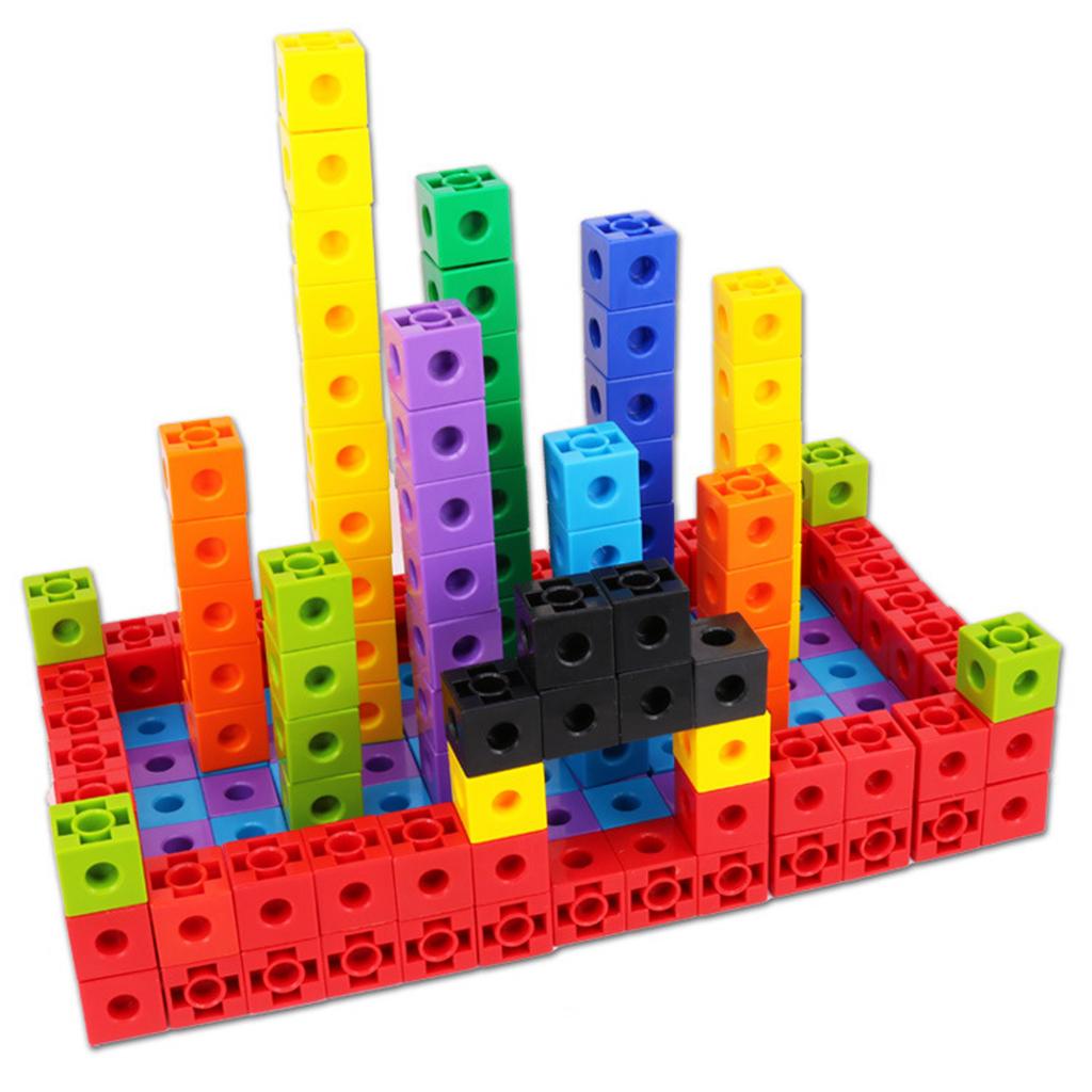 Children's Centimeter Cubes Math Linking Toys Teaching Aids PP 4 colors